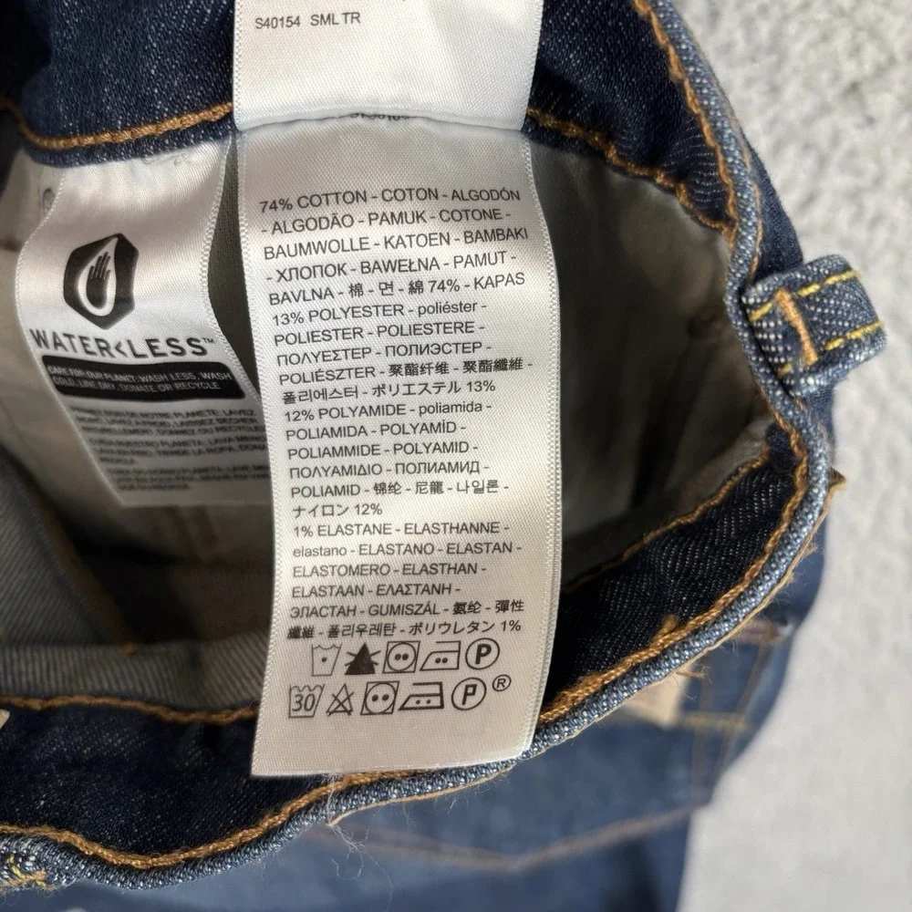 NEW Levis Western FIT Jeans Mens 40x29 Blue Medium Wash Stretch Straight Leg